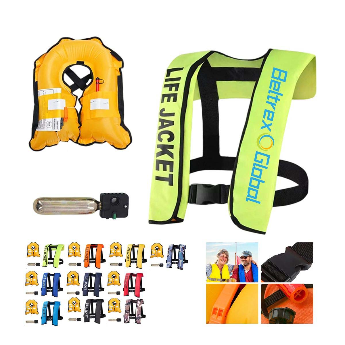 Reusable Inflatable Life Jacket for Water Protection 5