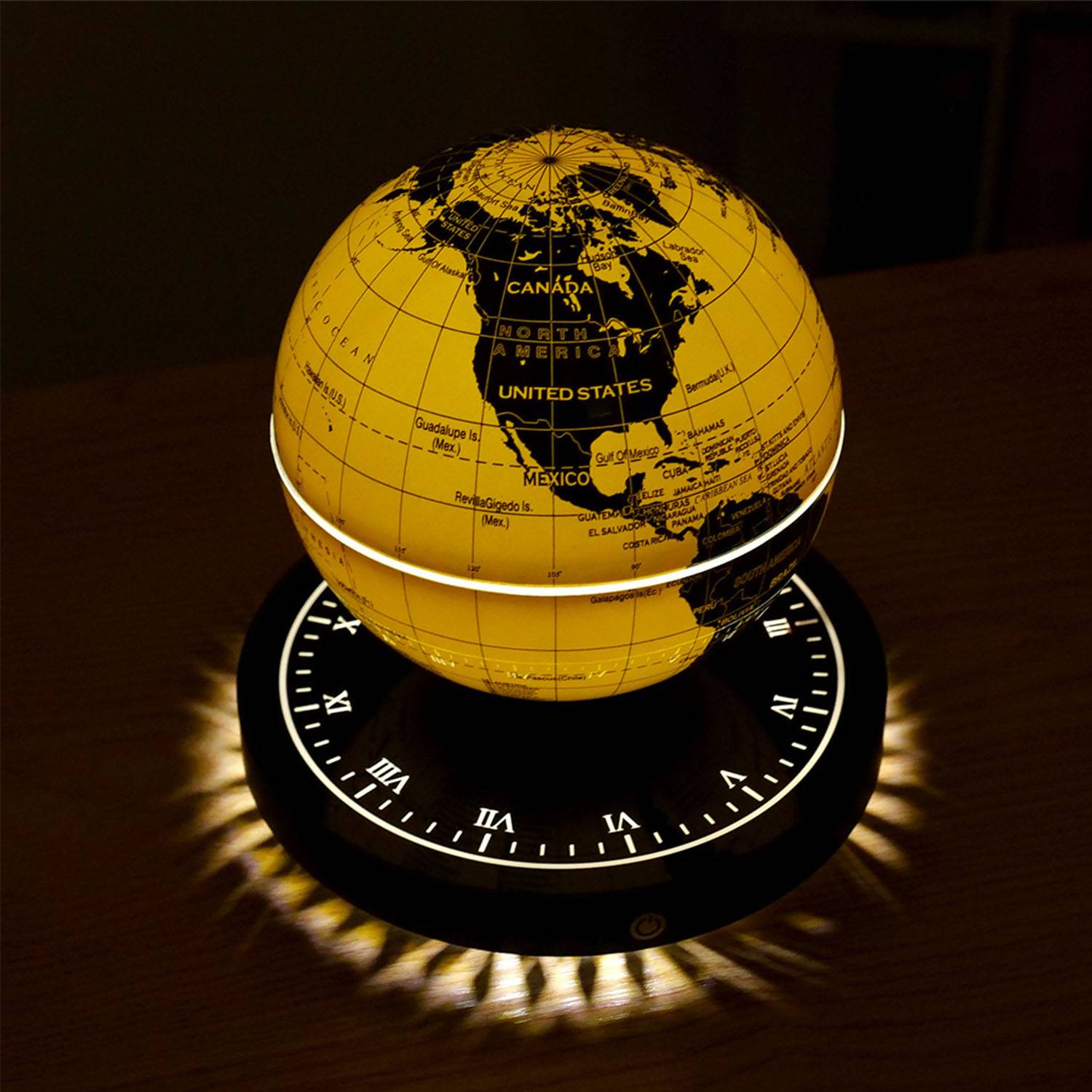 Magnetic levitation globe rotating night light 7