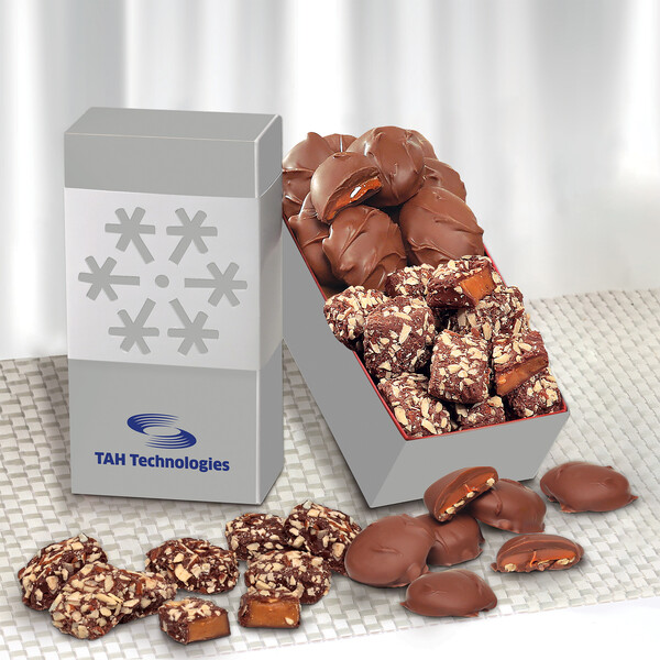 Toffee & Pecan Clusters in Snowflake Gift Box