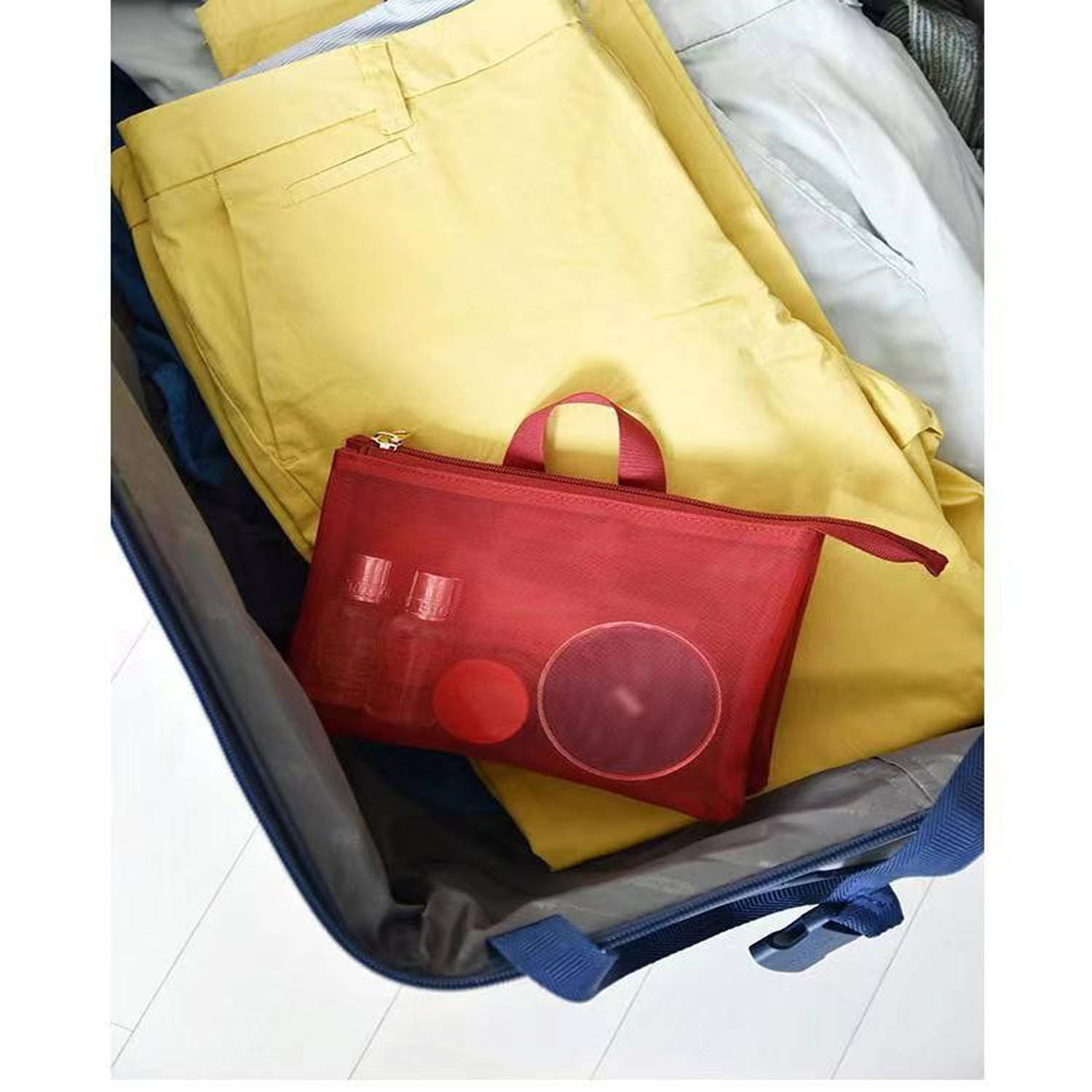 Makeup Product Organizing And Storage Portable Mesh Bag 4