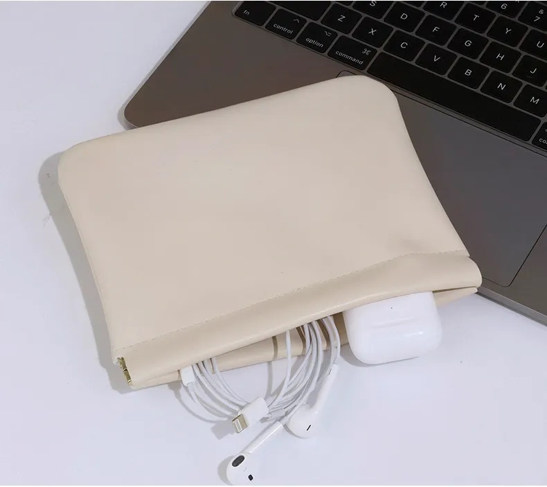 Self-Closing Makeup Bag Data Cable Organizer Pouch 5