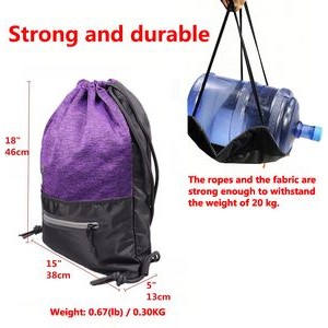 Drawstring Backpack Sack Pack Gym String Bag 3