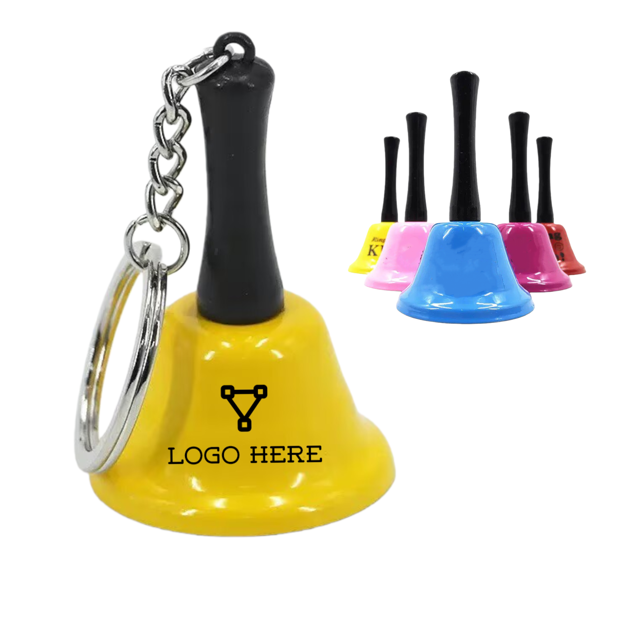 Mini Metal Dinner Bell Keychain 2