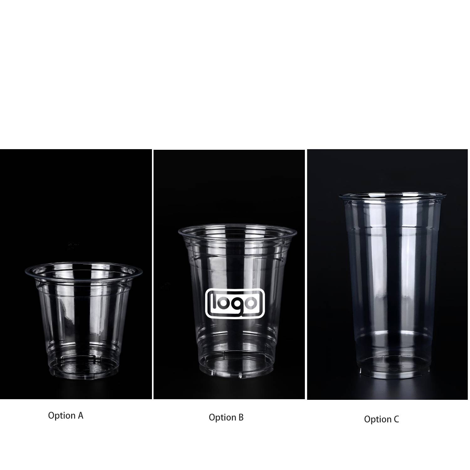 12/16/24/32oz Plastic Clear cups with Lid 3
