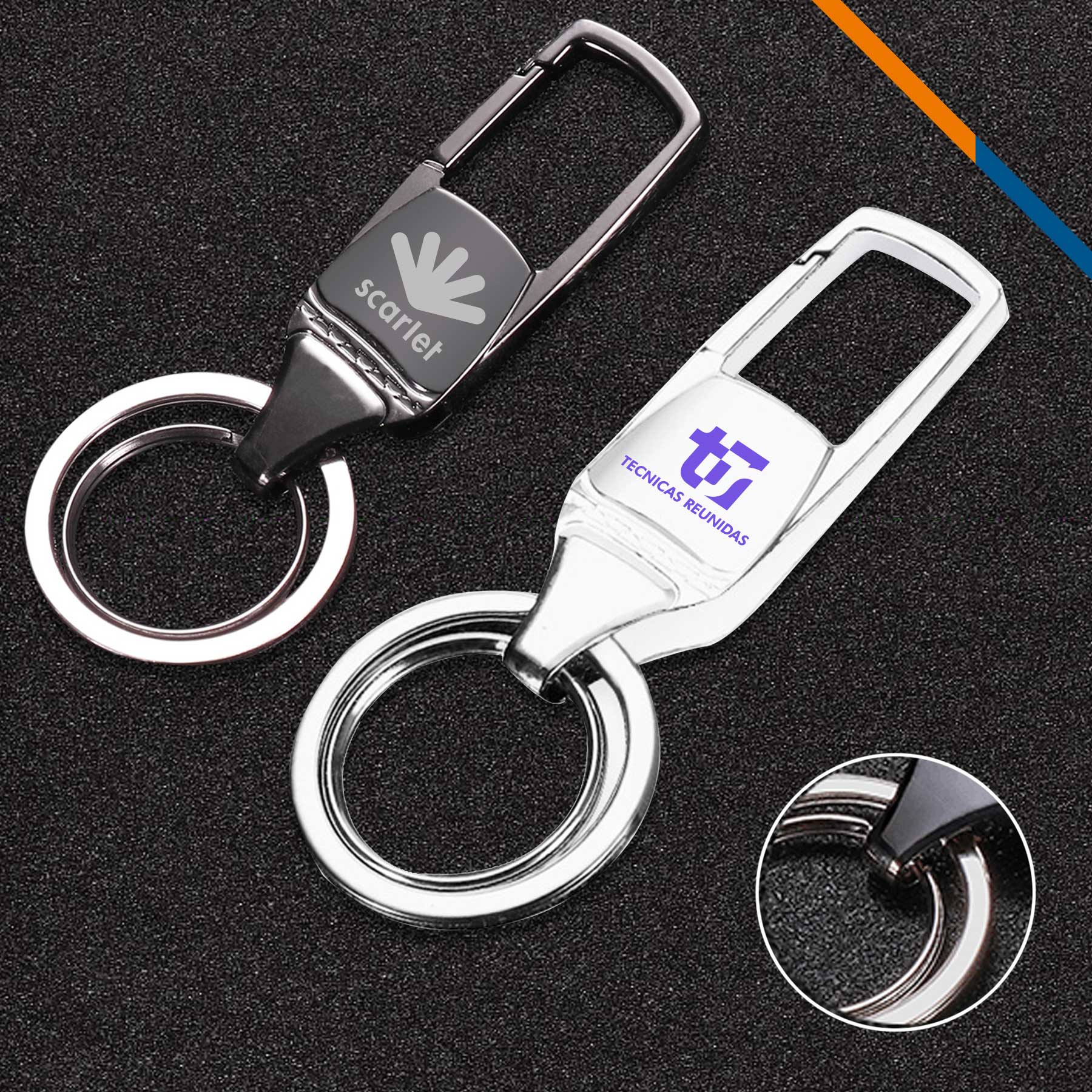 Finel Dual Ring Metal Keychain 4