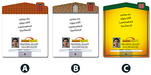 Real Estate Magnetic Memo Board - 8.5x10.125 House Shape 2
