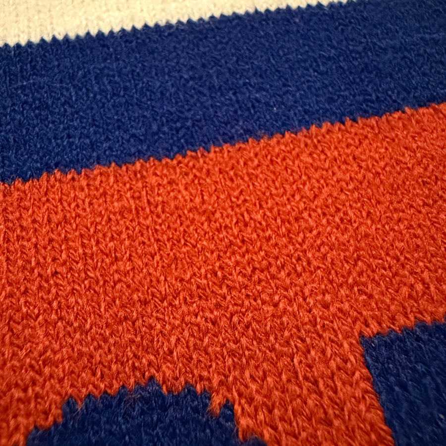 Custom Circular Knit Stretch Acrylic Scarf with Tassel - 11
