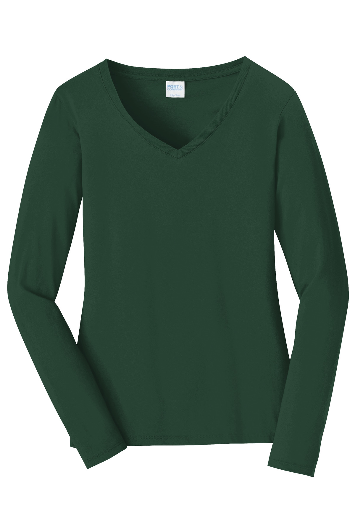 Port & Co Women's Long Sleeve Fan Favorite V-Neck Tee. LPC450VLS 25