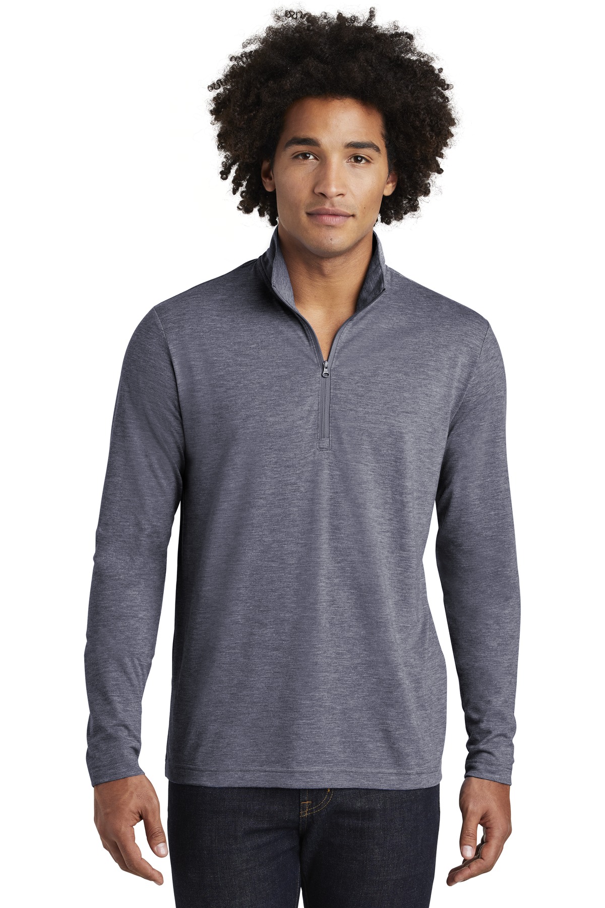 Sport-Tek PosiCharge Tri-Blend Wicking 1/4-Zip Pullover. ST407, custom hoodie or sweatshirt with logo imprint 36