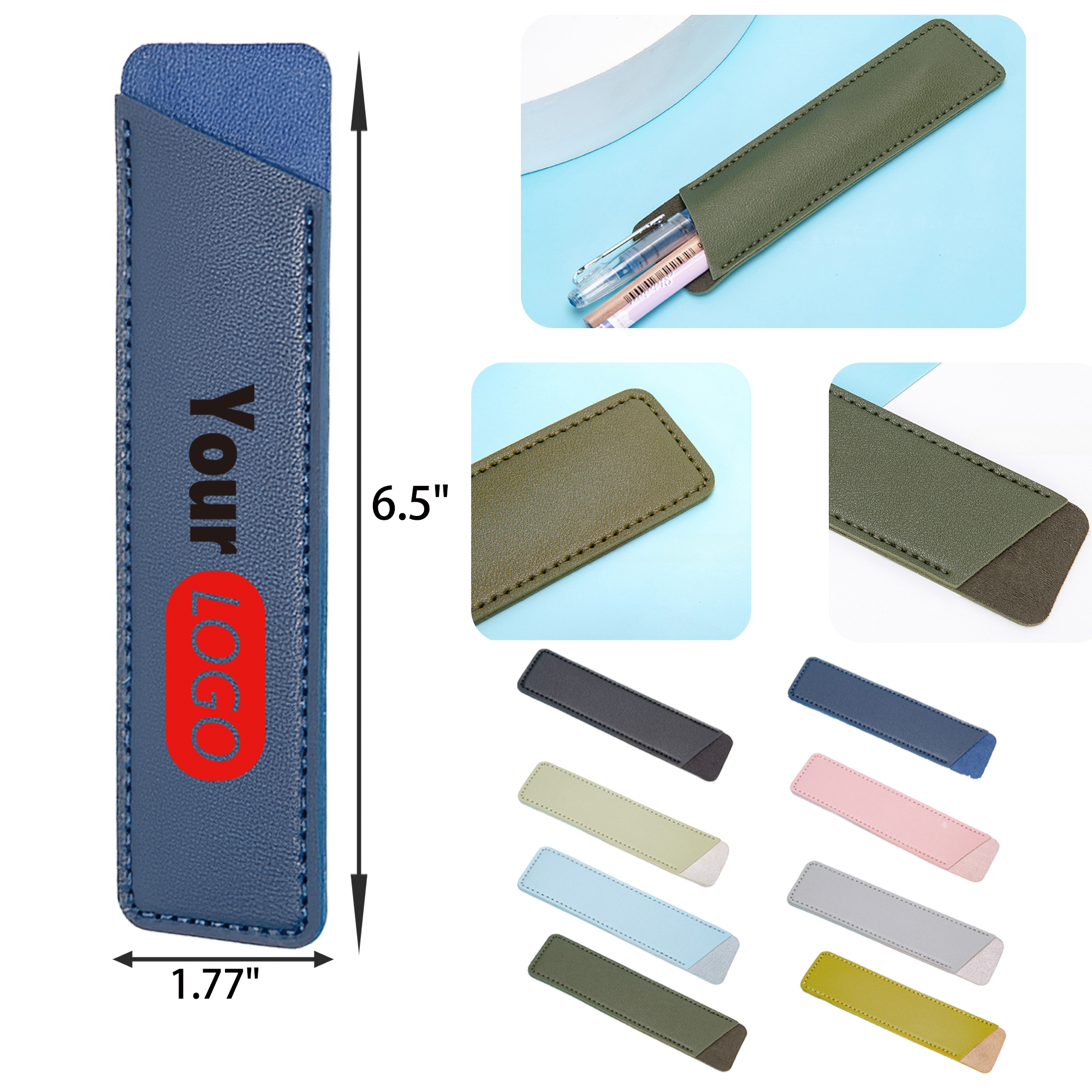 PU Leather Durable Pen Sleeve Pouch 1
