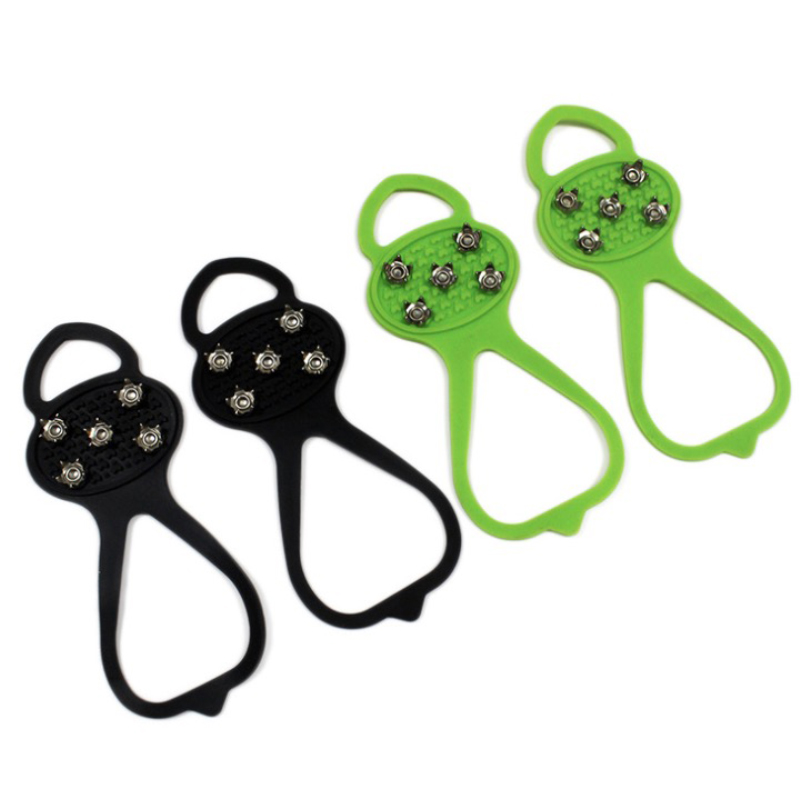 5 Spikes Anti-Slip Ice Traction Grips Cleats Silicone Crampo 3