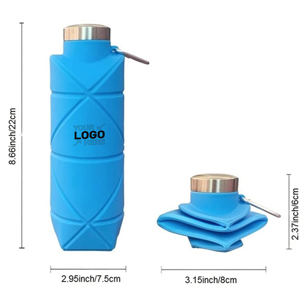 24 oz Silicone Folding Sport Water Bottle 4
