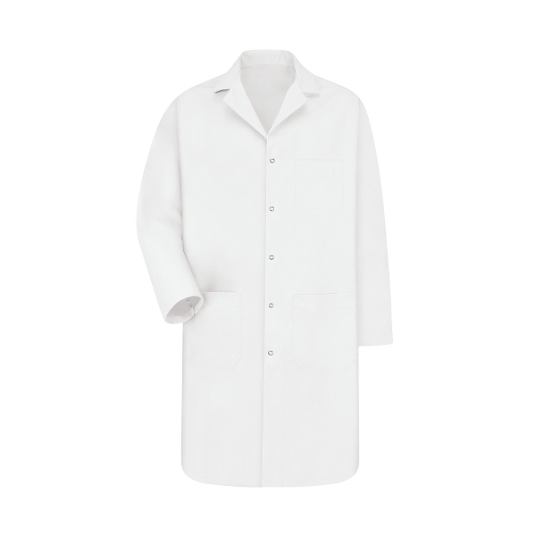 Red Kap Healthcare - Men's Three-Pocket Gripper-Front 41.5" Full-Length Lab Coat 1