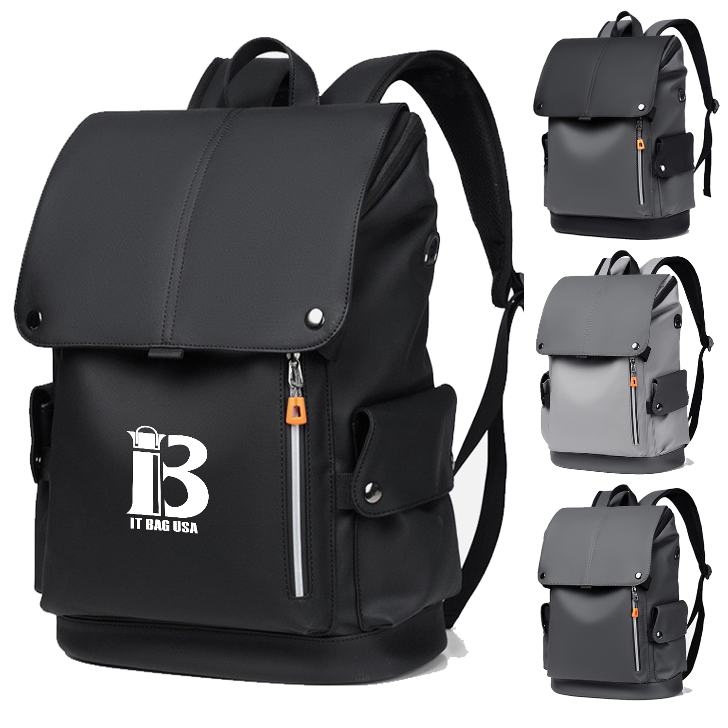 Oxford Waterproof Buckle-Flap Backpack 1