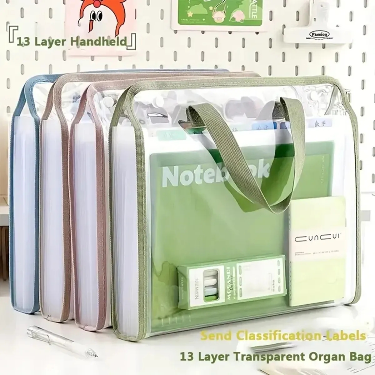 Vertical Accordion Bag 13 Compartment A4 Organizer 2