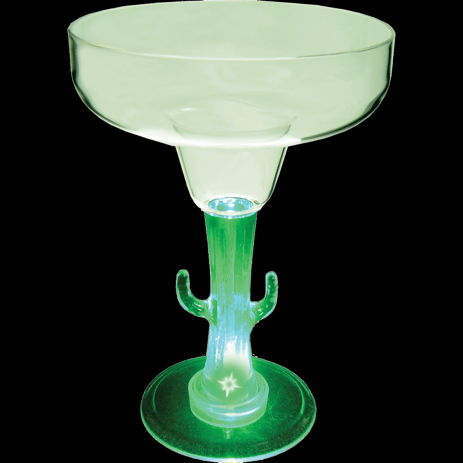 12oz Light Up Novelty Stem Plastic Margarita Glass 3