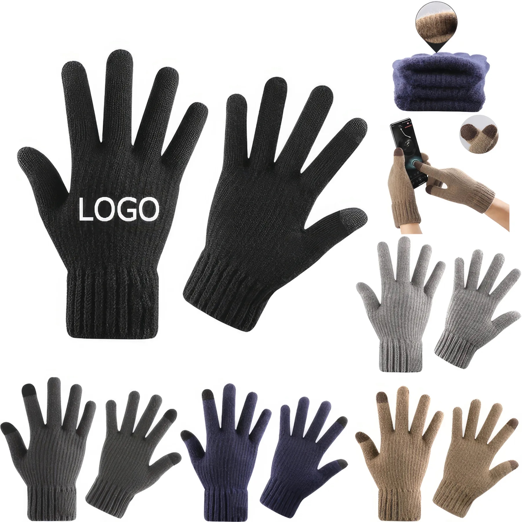 Thickened Winter Wool Gloves 2