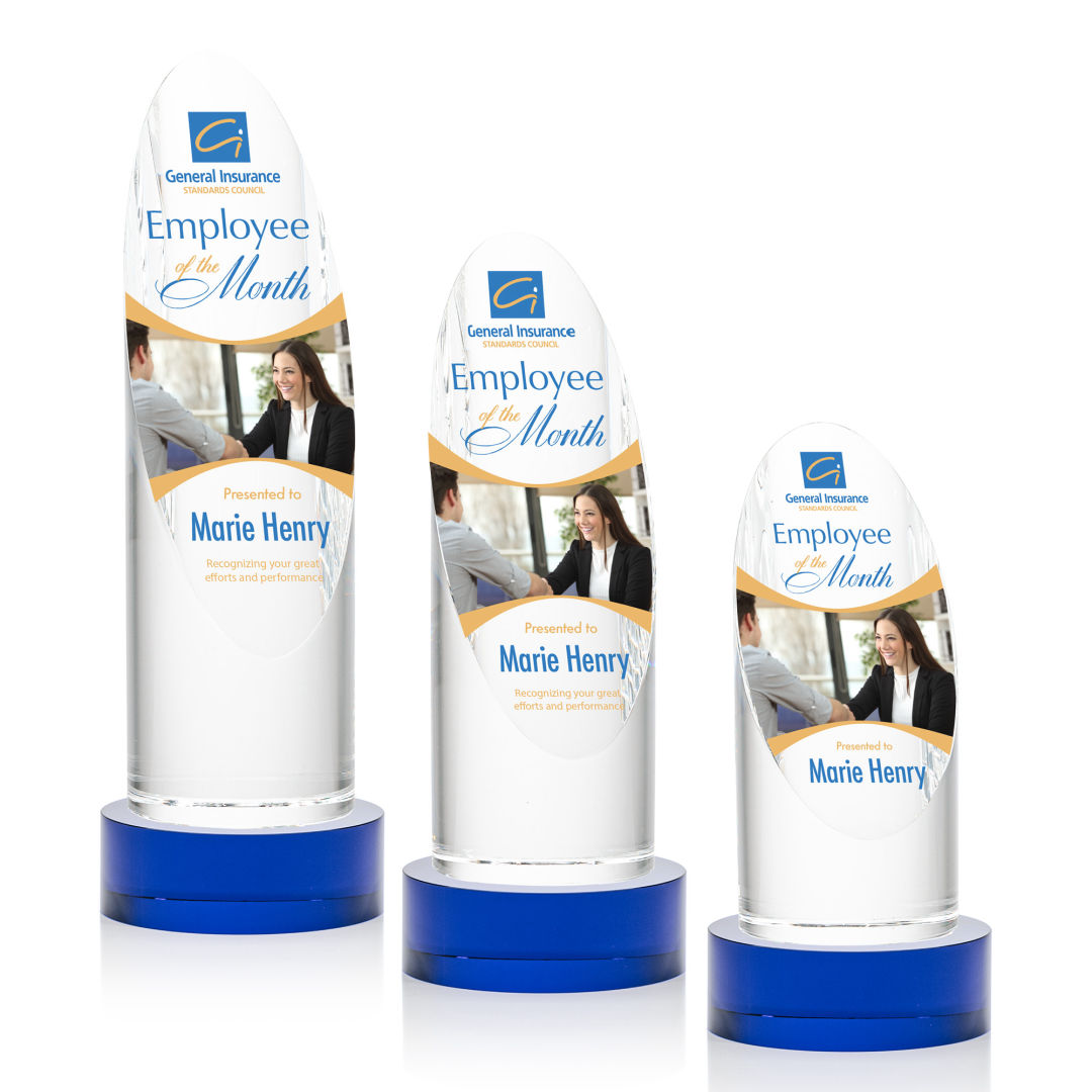 Lauder VividPrint™ Award on Base - Blue
