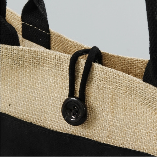 Natural Jute Tote Bag, custom tote bag with logo imprint 2