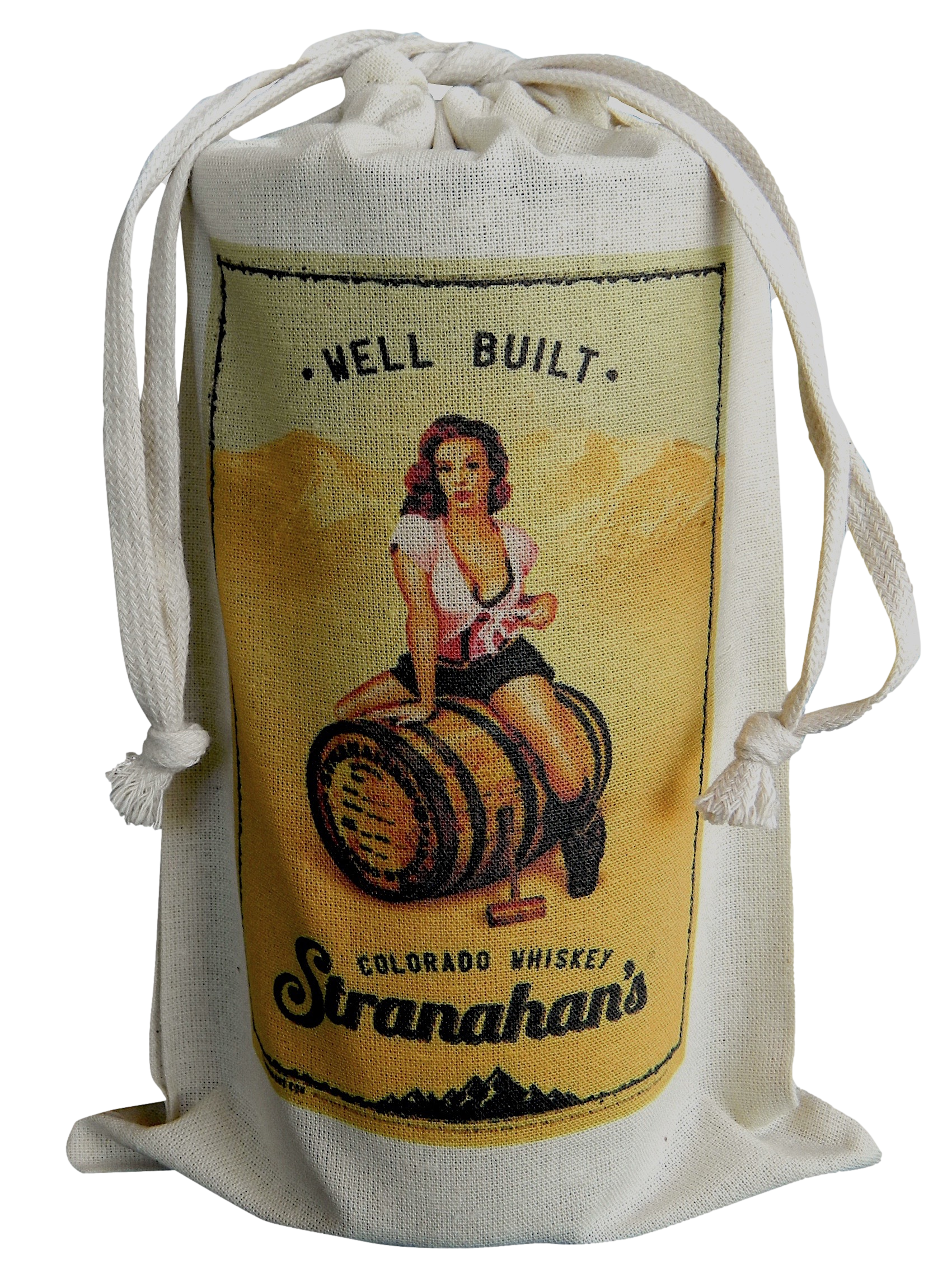 6"x 9" Custom Printed Cotton Pouch with Drawstring 7