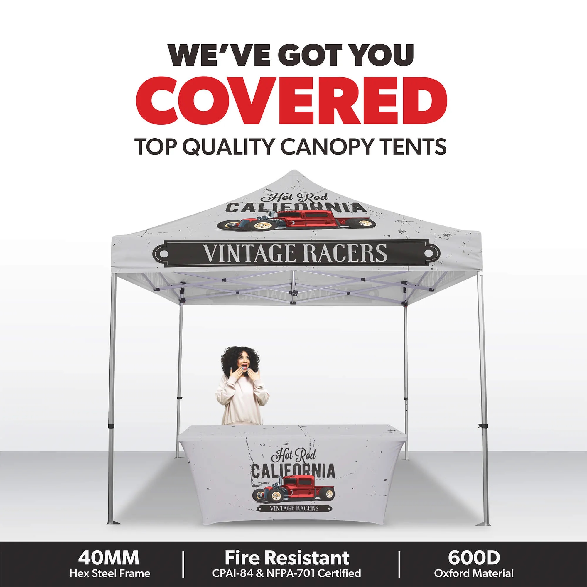 10ft x 10ft Custom Canopy Tent - Event Basic Package 3