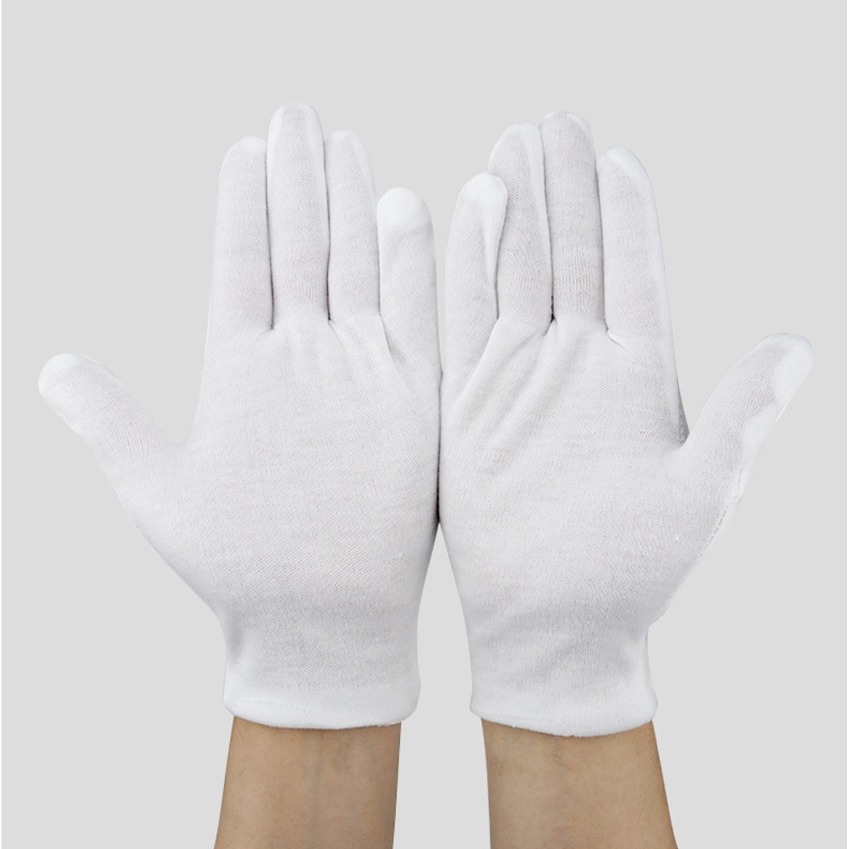 White Soft Cotton Work Glove 4