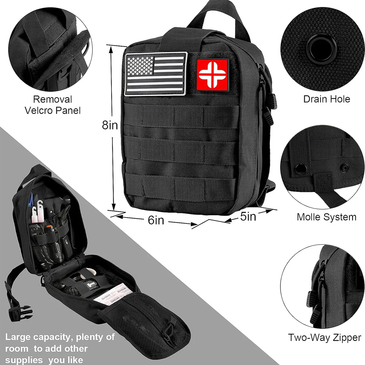 Professional Survival Gear with Molle Pouch 3
