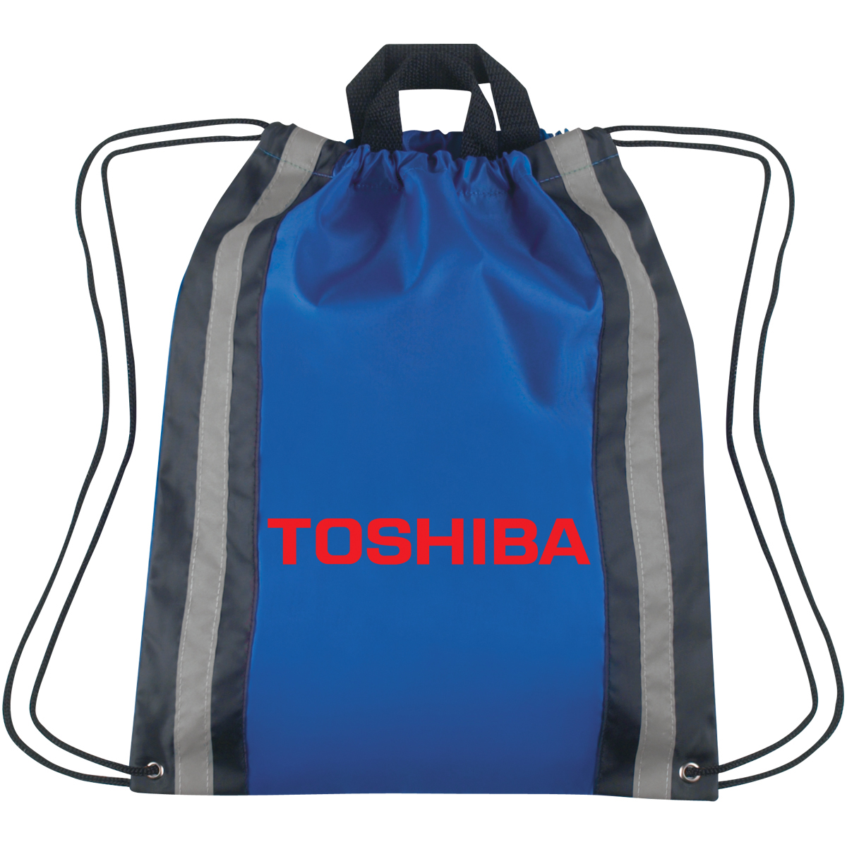 Vertical Reflective Drawstring Backpack Tote 24