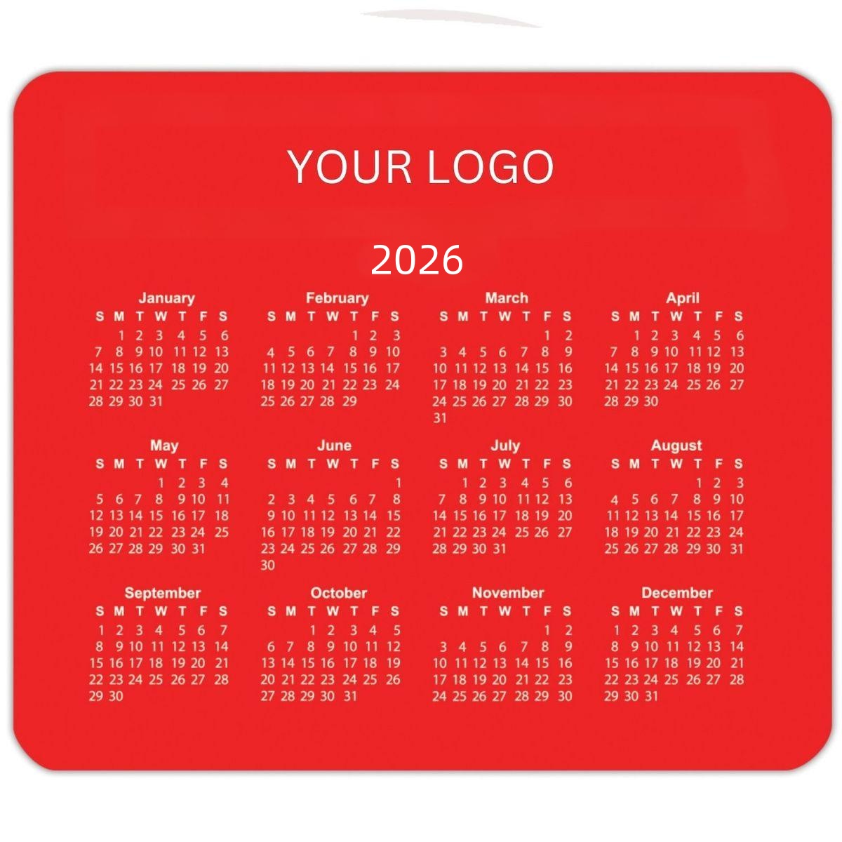 Large 2026 Rectangle Shape Calendar Mouse Pad 7