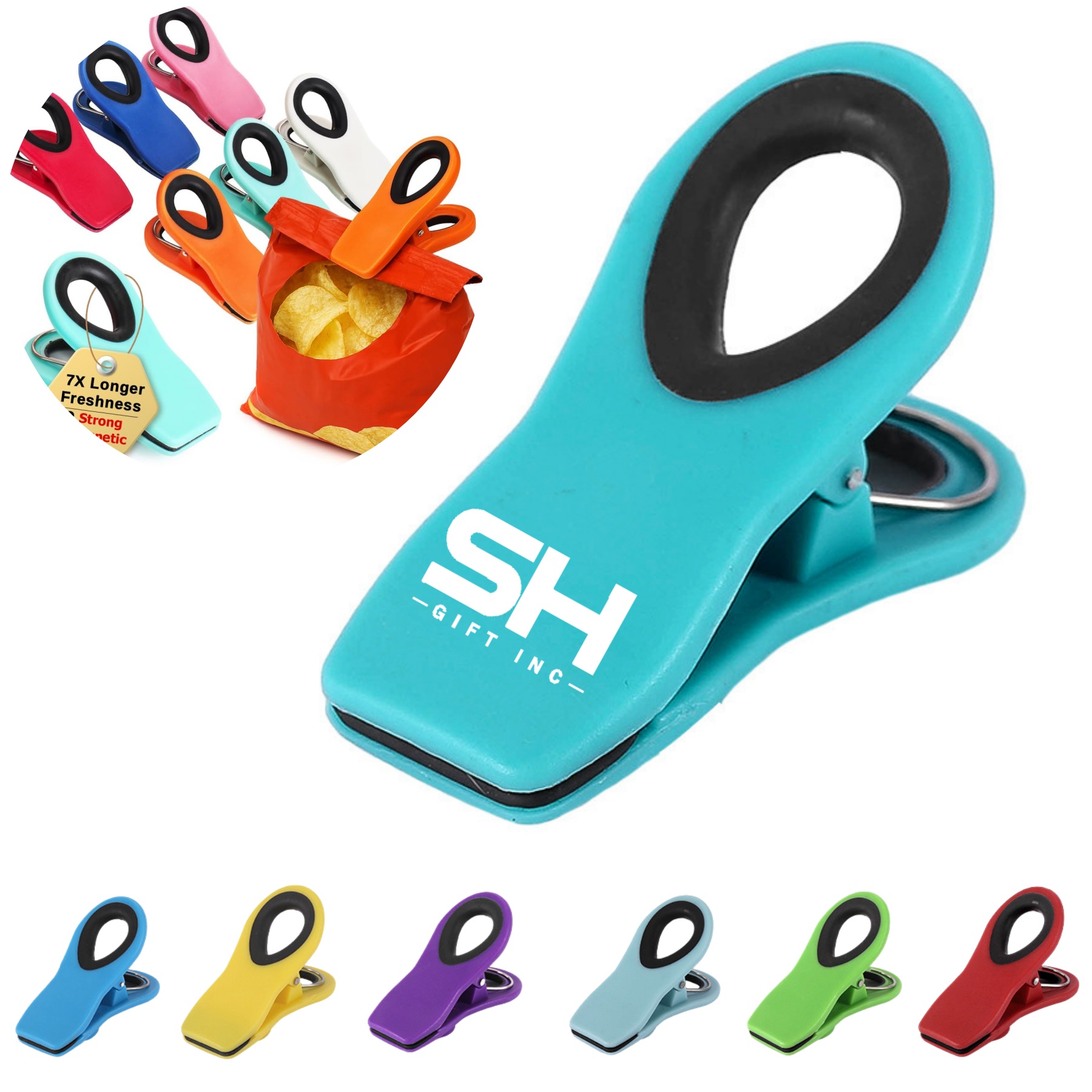 Food Packaging Magnetic Bag Clips Mini Fridge Magnets 1