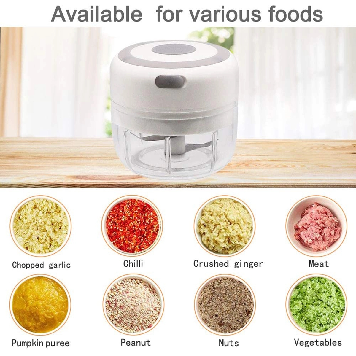 Electric Onion Chopper Garlic Press 5