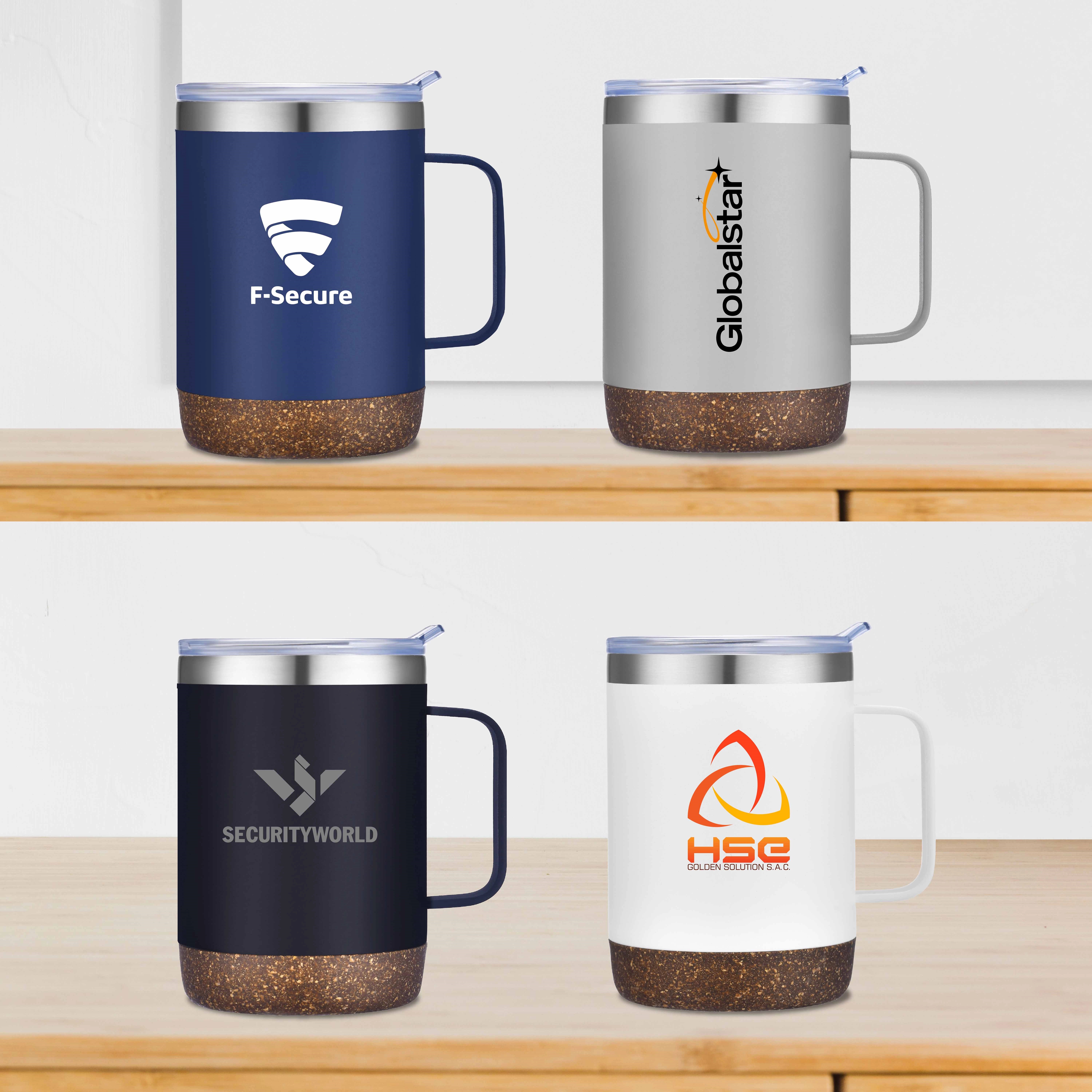 COOSA - 12 OZ VACUUM SEALED MUG WITH CORK BOTTOM 5