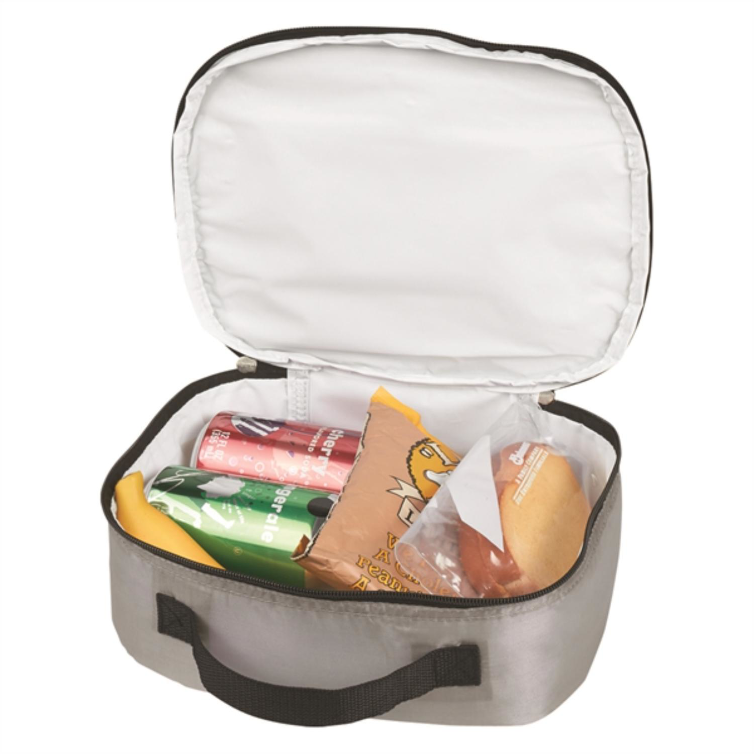 Insulated Lunch Cooler Zipper Bag with Front Pocket 1