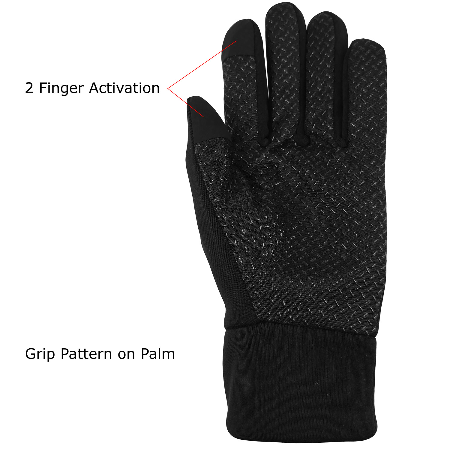 Deluxe Performance Text Gloves with Grip Palm 4