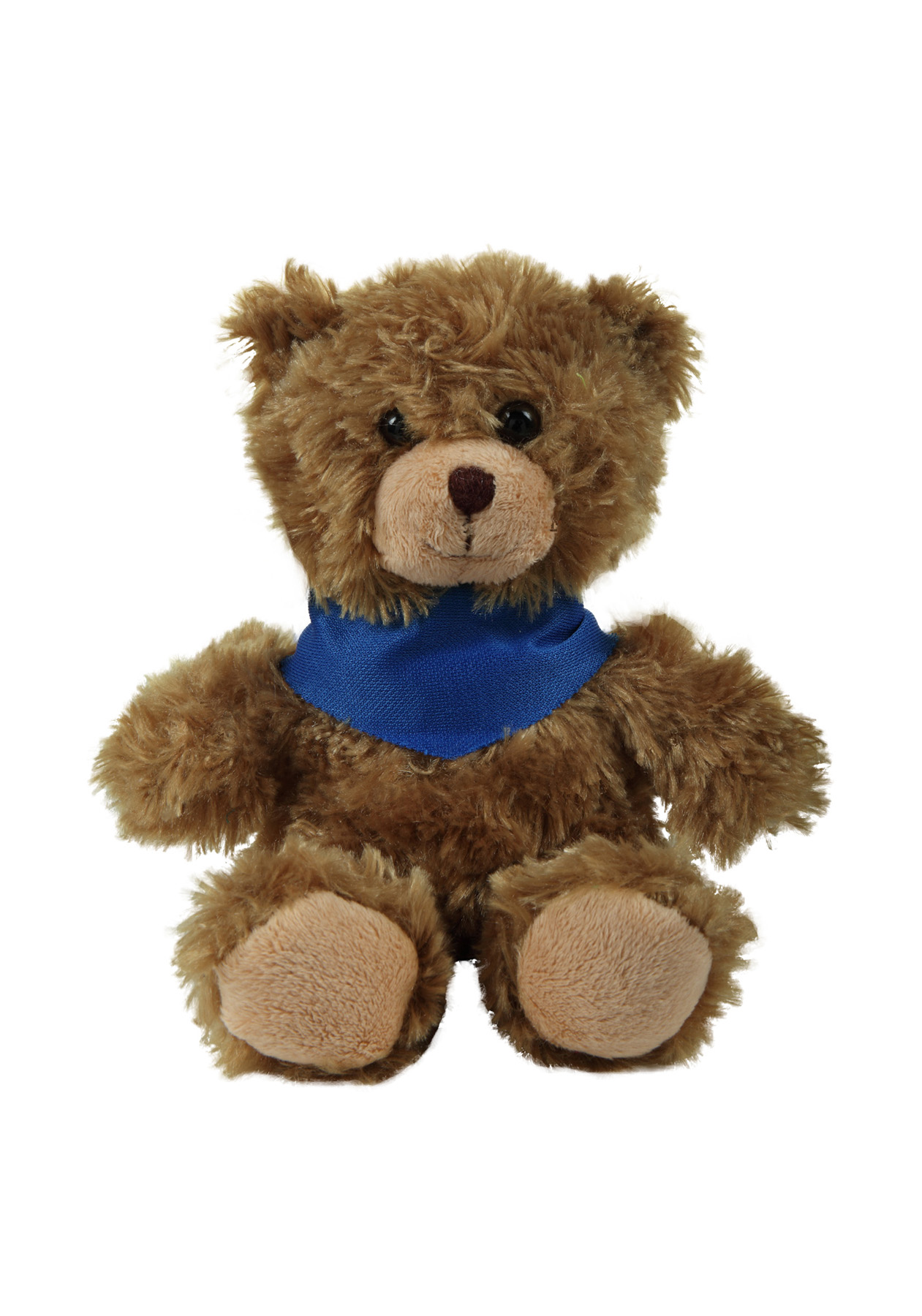 soft plush Mocha Curly Sitting Bear with bandana 3