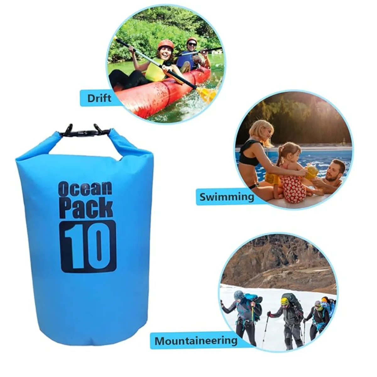 Heavyweight Waterproof Drybag With Shoulder Strap 10L 3