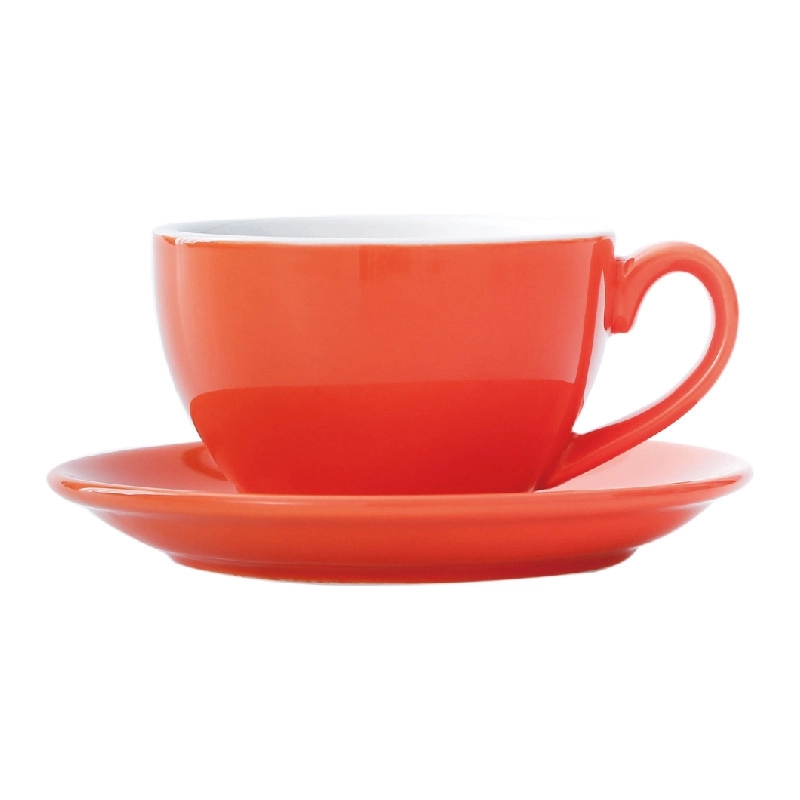 7.4 Oz Ceramic Coffee Cup with Saucer 6