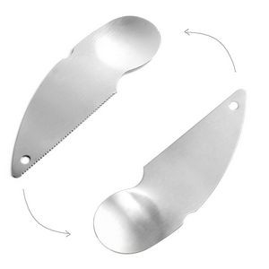 2 In 1 Stainless Steel Kiwi Spoon With Serrated Blade 8