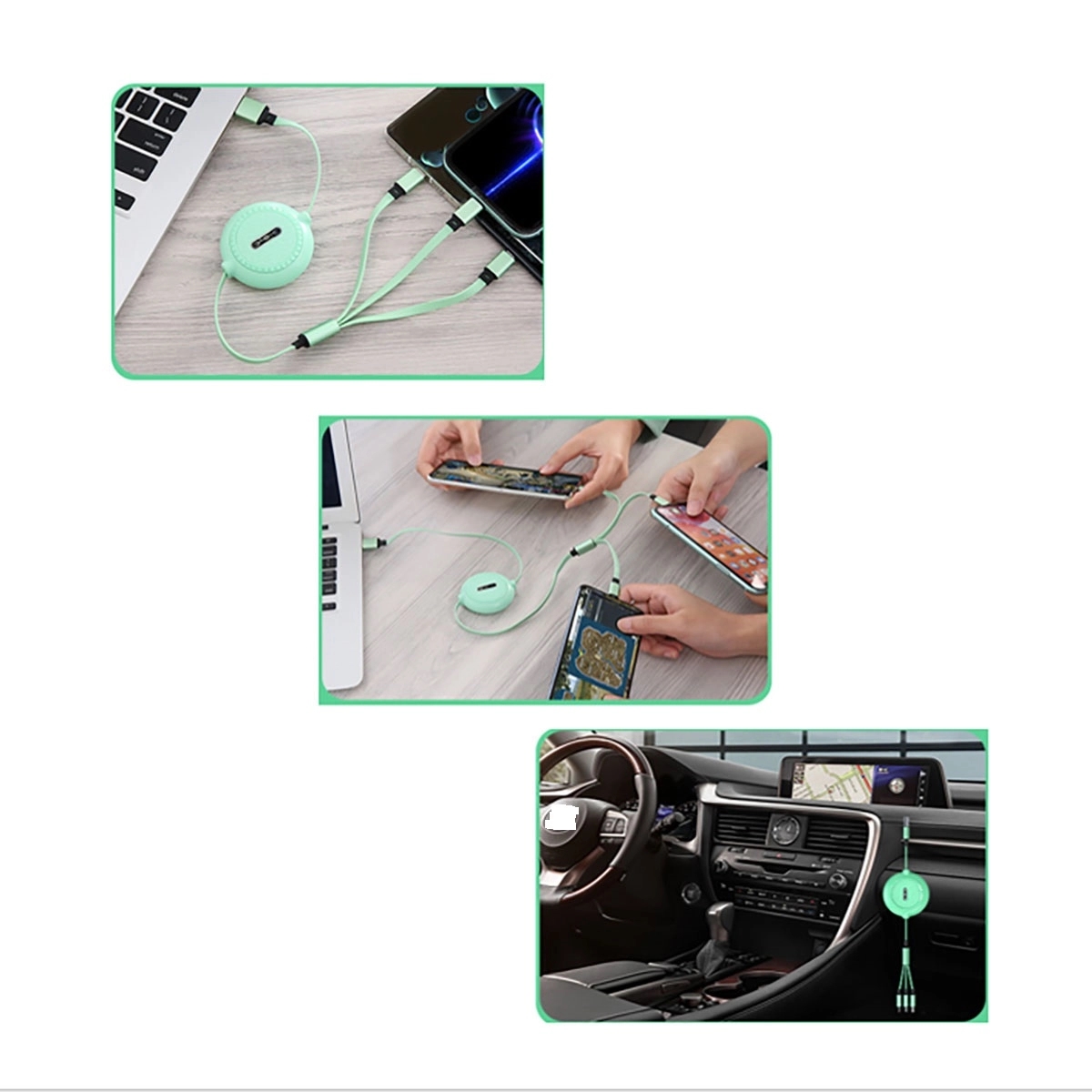 3 In 1 Multi Retractable Charging Cable 3