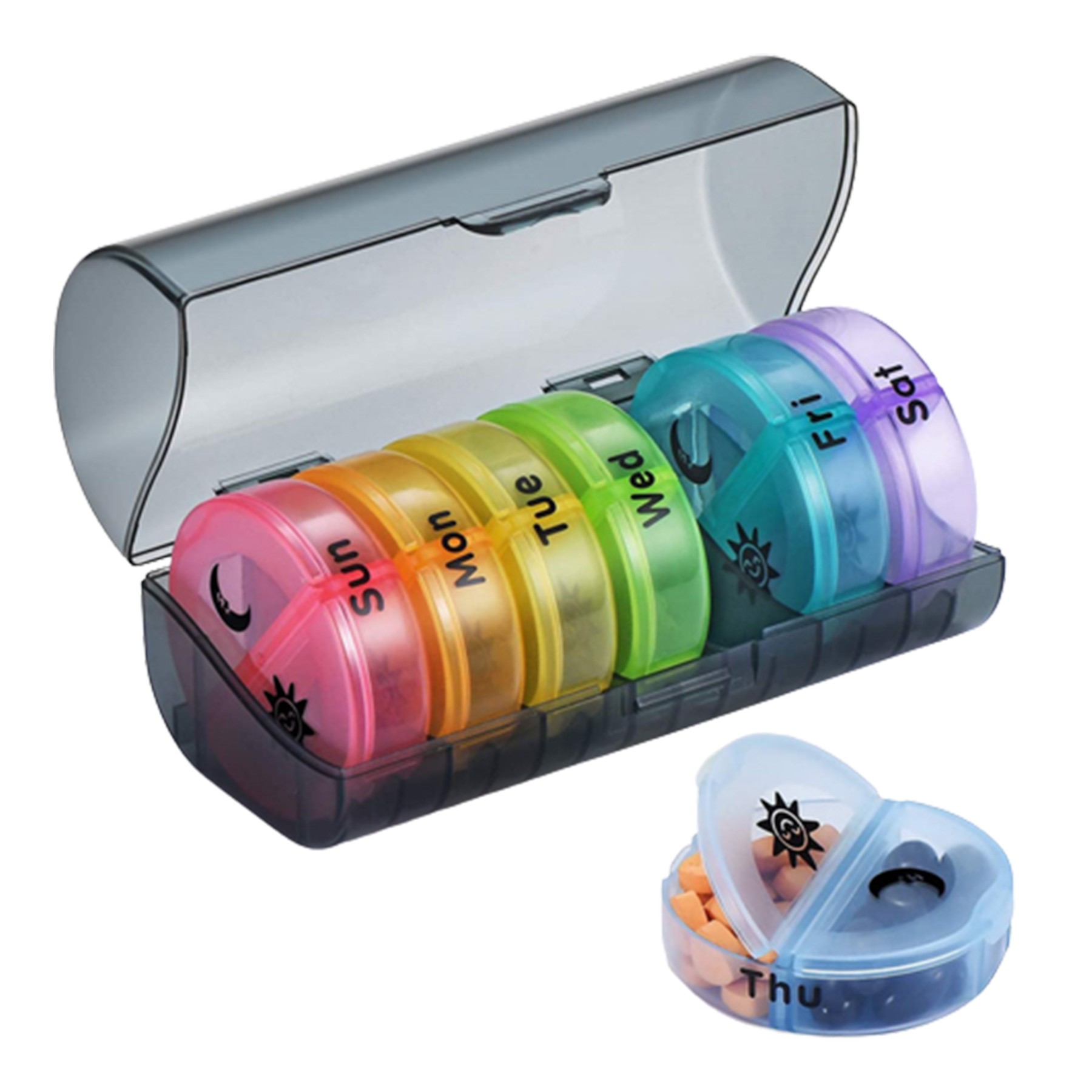 7-Day Round Pill Case 3