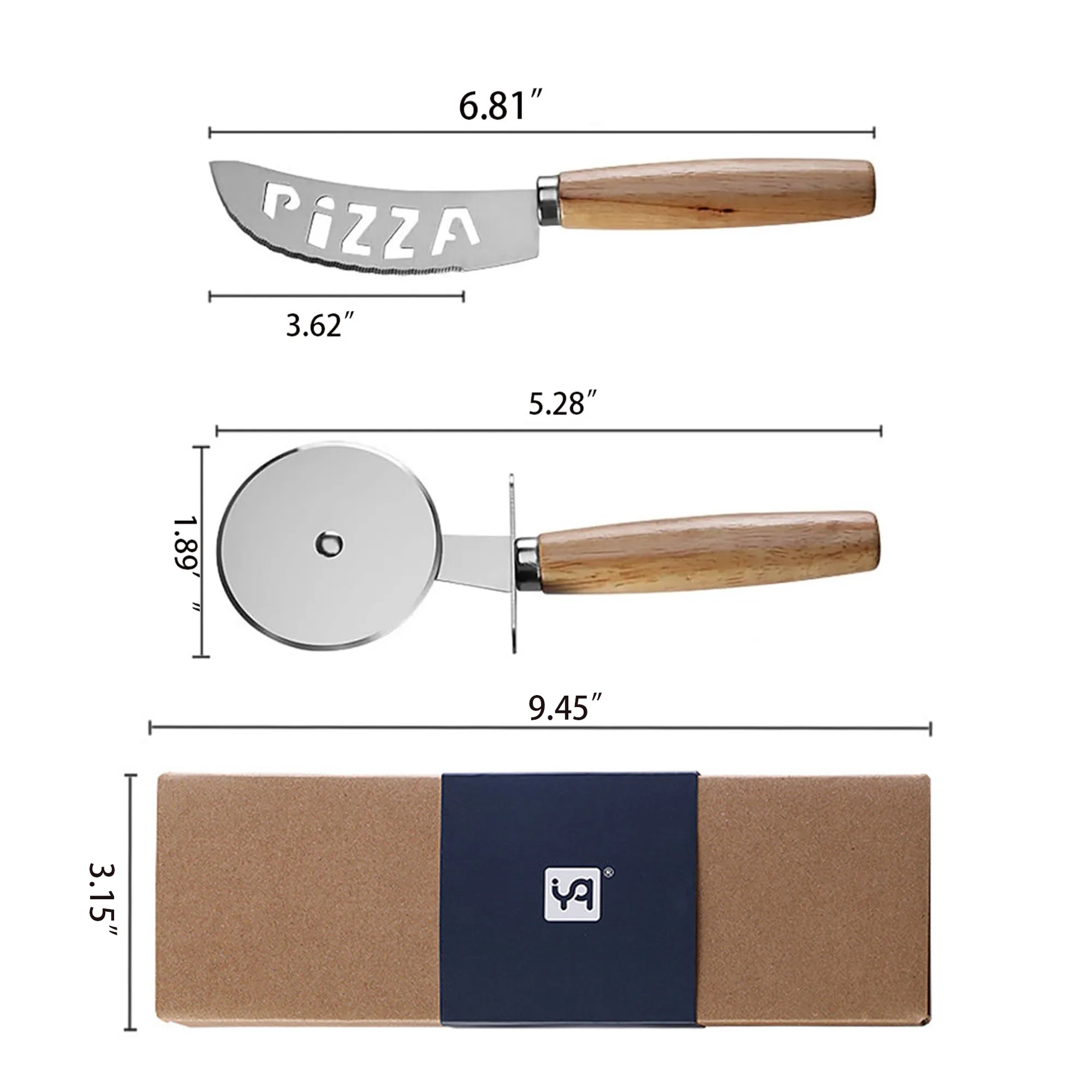 2 Pcs Pizza Cutter 4