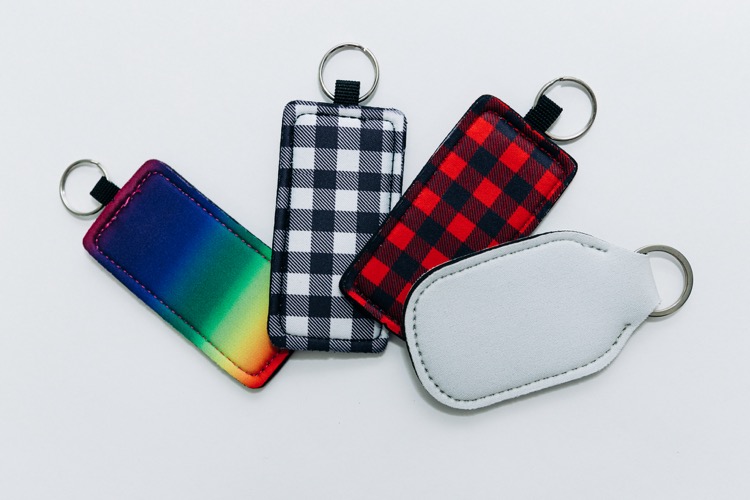 NeoSlot Neoprene Lipstick Holder Keychain 4