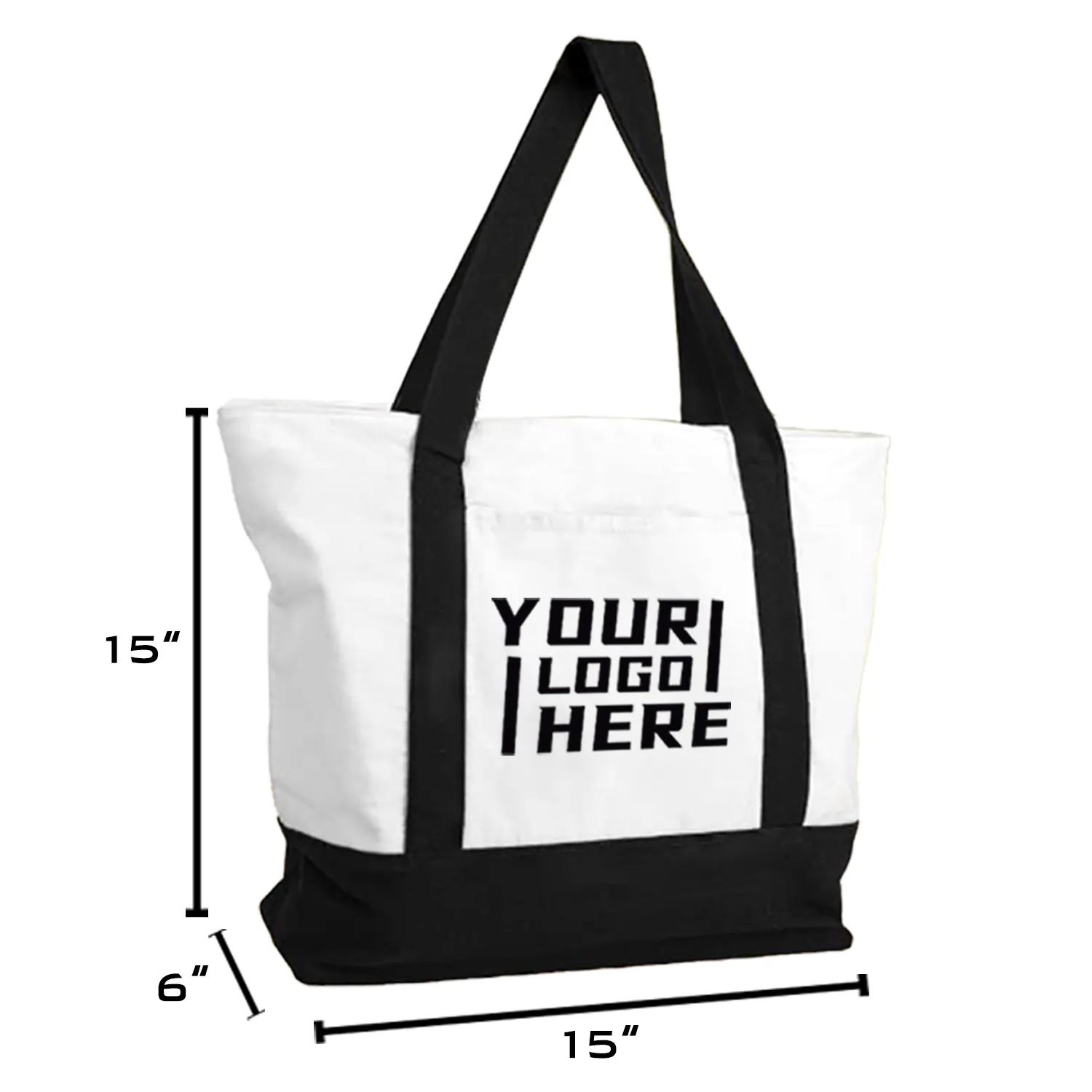 Portable Cotton Canvas Tote Bag MOQ50pcs, custom tote bag with logo imprint 3