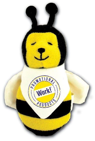 3" Bee Magnet with bandana and full color imprint 2