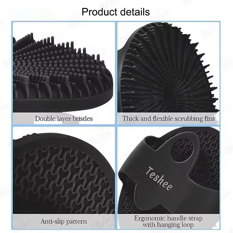 Handheld Soft Silicone Body Scrubber Shower Brush 1