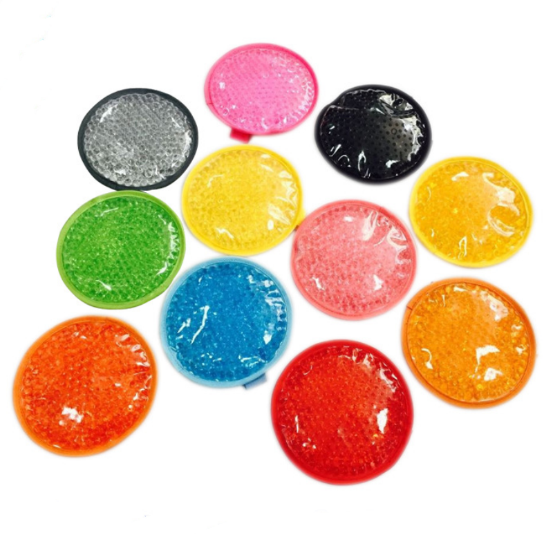 Round Hot/Cold Ice Gel Beads Pack with back Strap 1
