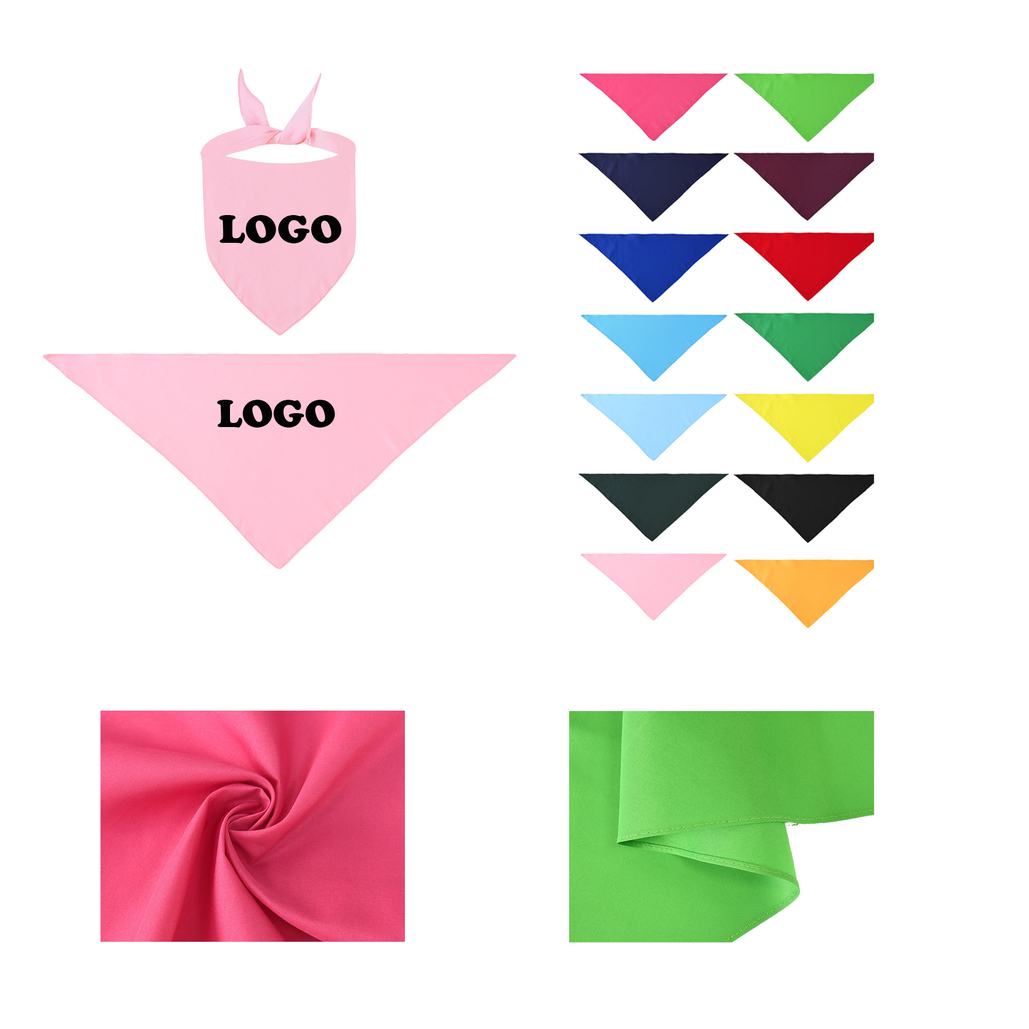 MOQ 50 pcs Logo Pet Bandanas 6