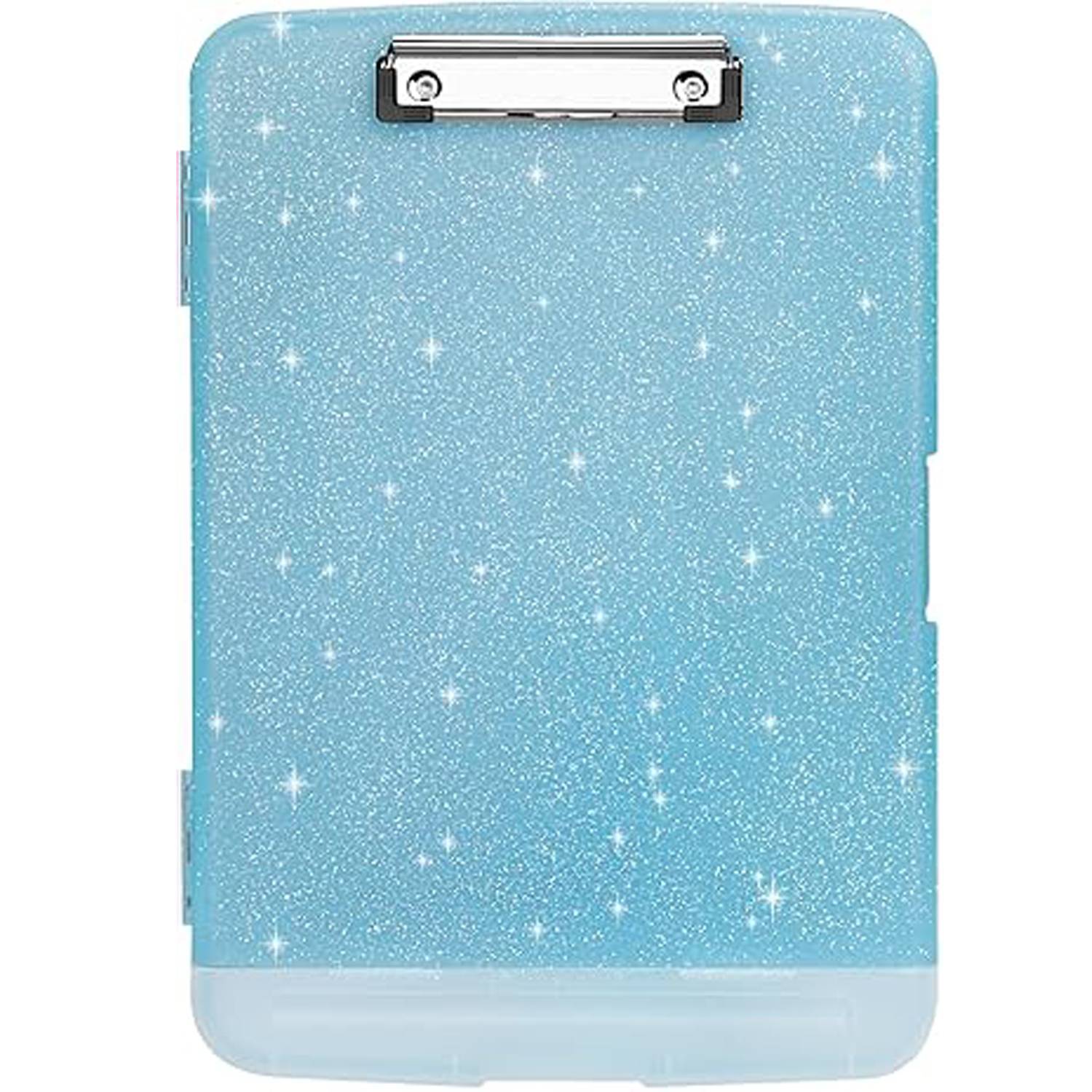 Glitter A4 Plastic Storage Clipboard w/ Pen Holder 7
