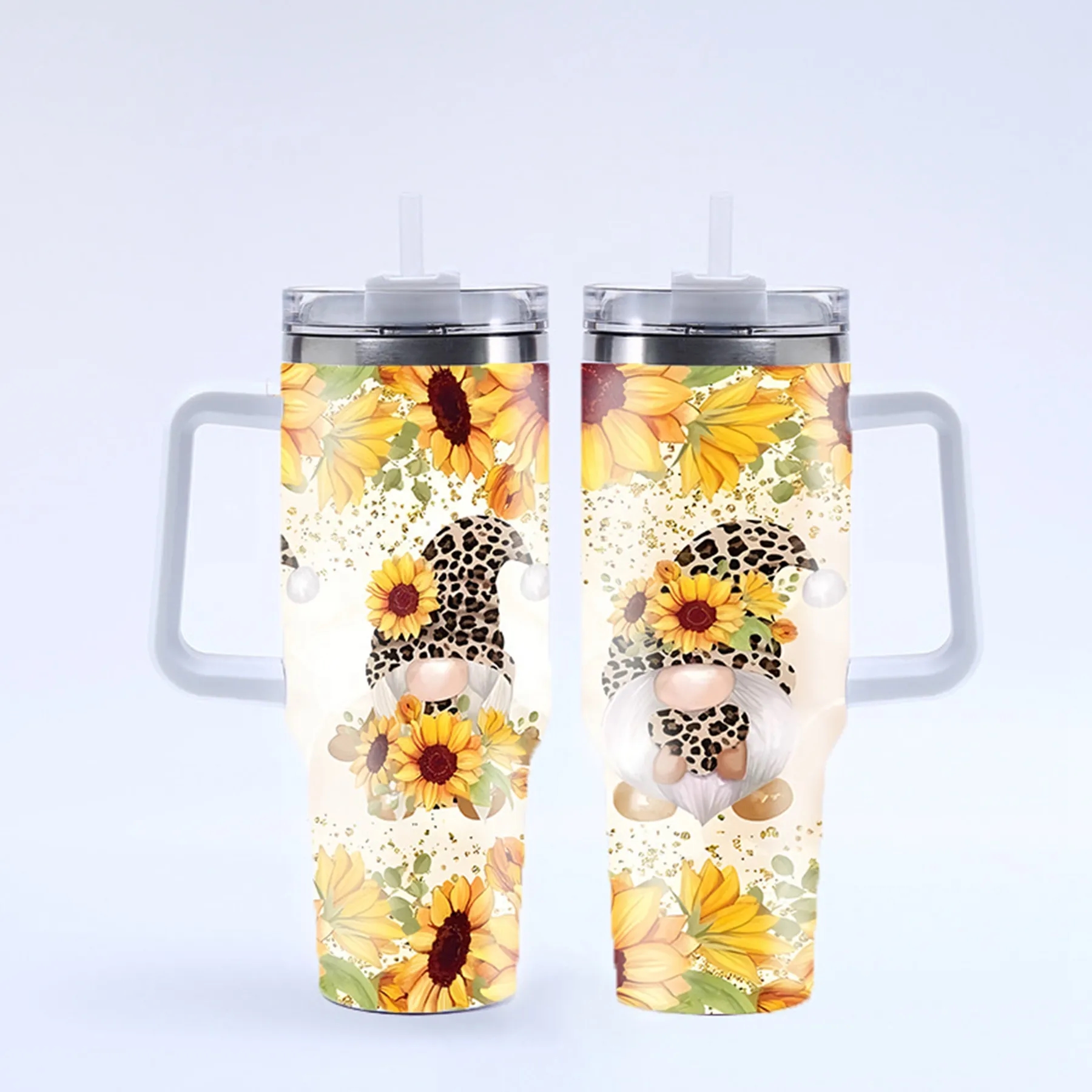40 Oz. Christmas Theme Vacuum Tumbler with Lid and Straw 16