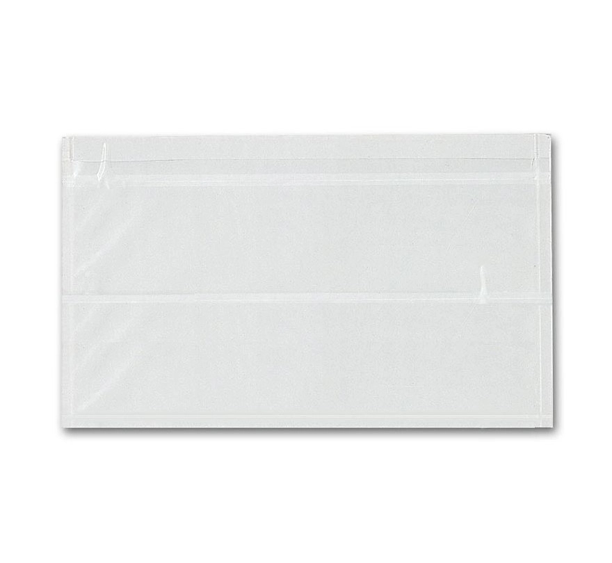 Plastic File Pockets, Adhesive Transparent, 9 1/2" X 5 1/4" 2